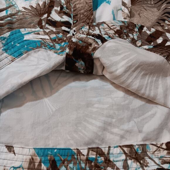 CHICO'S 2 Light Jacket Cute Buttons 12 LG Office Travel Leaves‎ Animal Turquoise - Picture 10 of 12